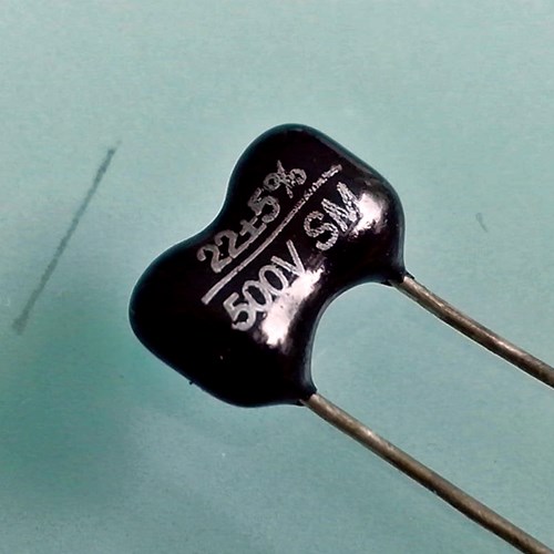 51pF 250V silvered mica capacitor, each